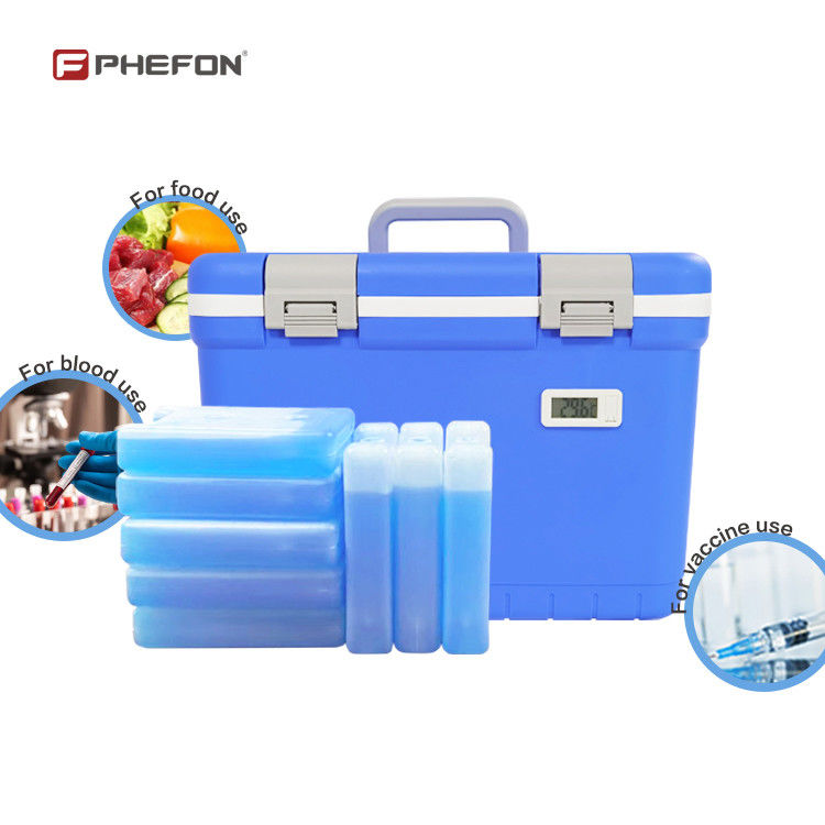 Phefon Portable Medical Cooler Box With Temperature Display And Lockable Lid For Up To 24 Hours Cooling Vaccine Transport