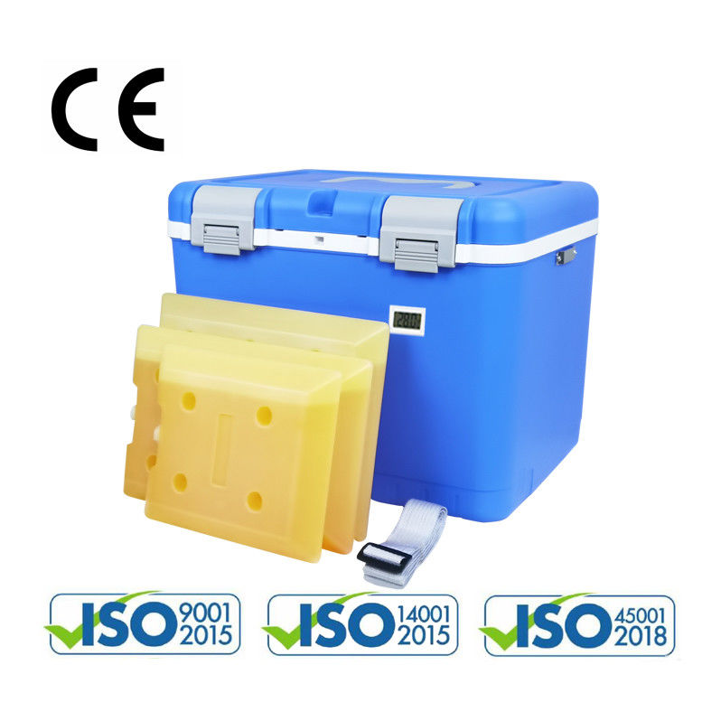 FS-10L portable blood specimen cold chain cooler box featuring stackable design ensures temperature maintenance for specimen transport