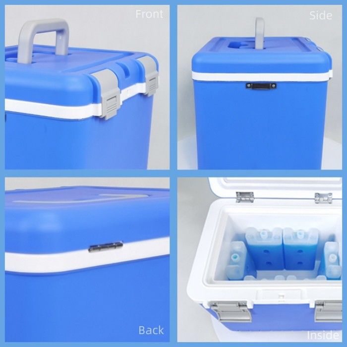 2-8°C Temperature Range Portable Medical Cooler Box with 40mm PU Insulation for 24-48hrs Cold Time