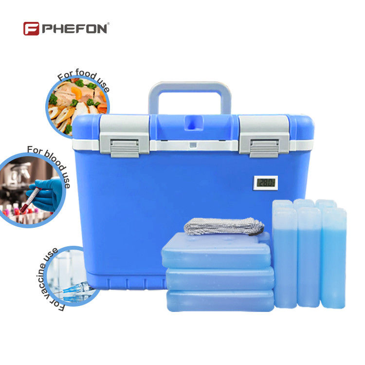 FS-10L CE Certified cooler box with ice packs providing effective insulation and temperature stability during transport