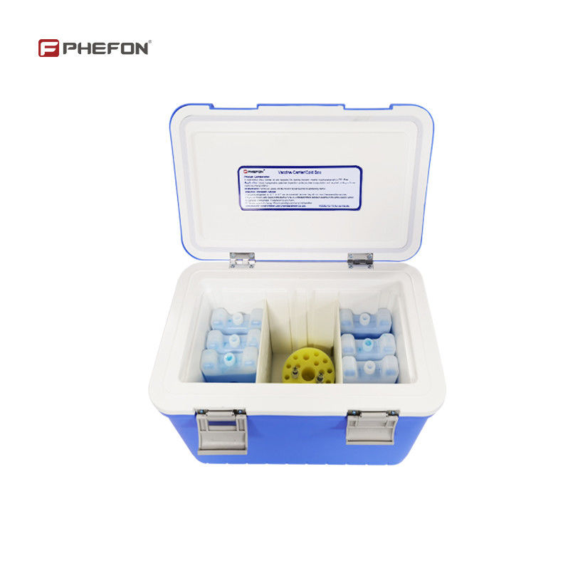 Phefon Manufacturer Direct Supply 12L Medical Cooler Box With 24Hours Cold Time For Medication Blood Laboratory Cold Chain Storage
