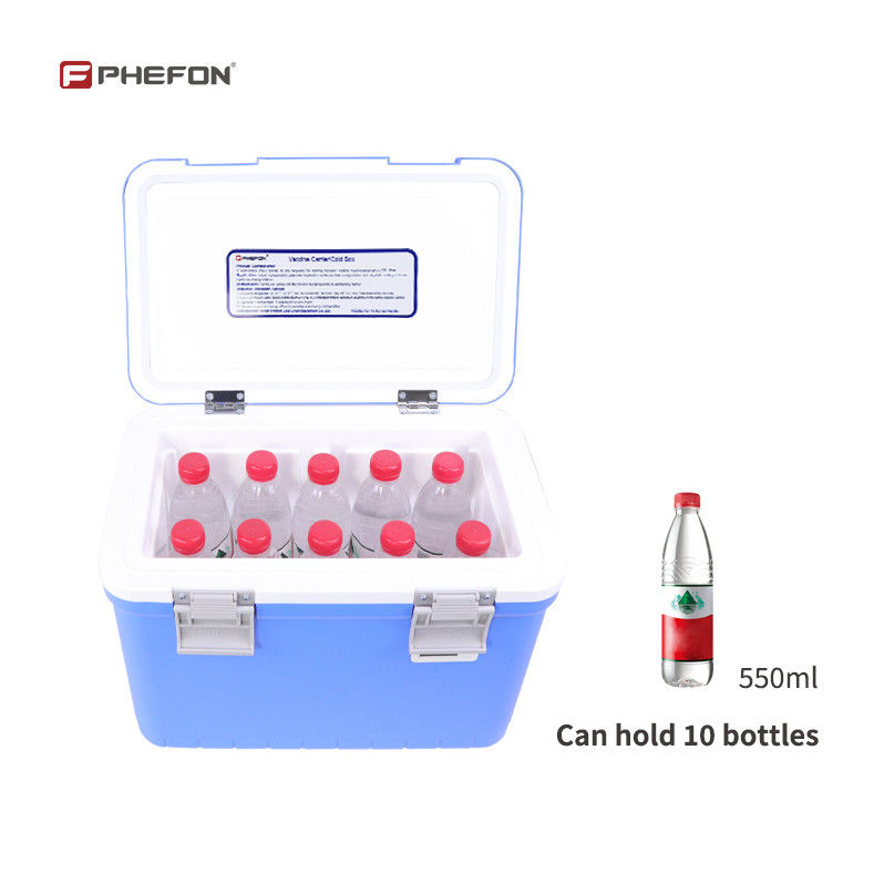 Medical Cooler Box with 12 Liters Capacity and 2°C to +8°C Temperature Range for Shock Proof Vaccine Transport