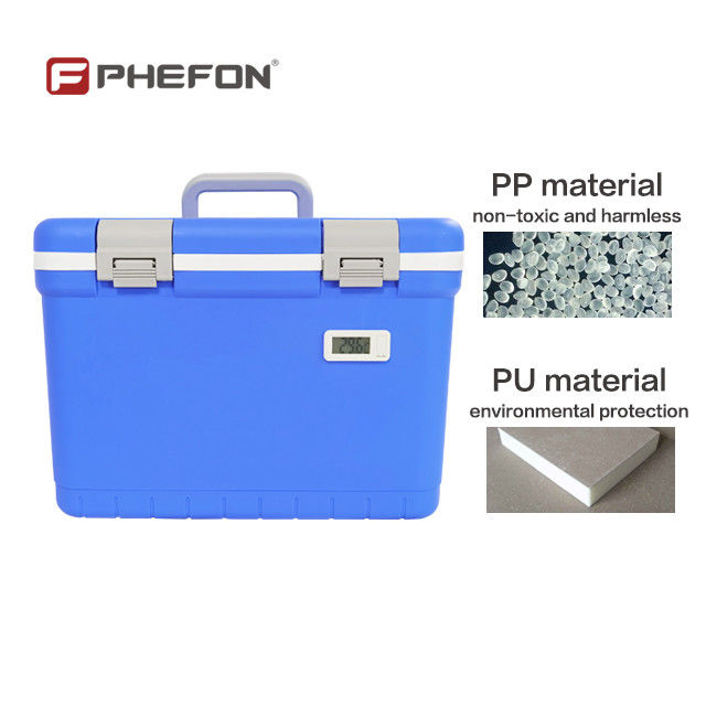 Portable Vaccine & Medicine Cooler Box, Cold‑Chain Isothermal Storage Case with Digital Temp Display, Temperature‑Maintaining Carrier for Biochemical Reagents, Clinical Specimens for Field Sampling an