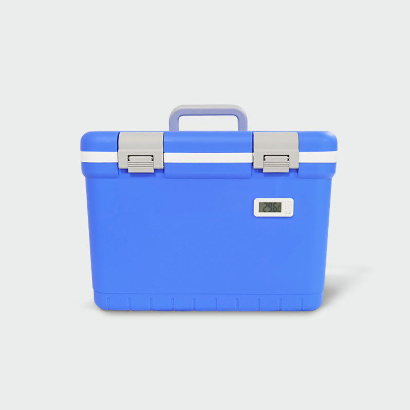 Temperature Display Medical Cooler Box with Blue Color and PP Outer Liner Material