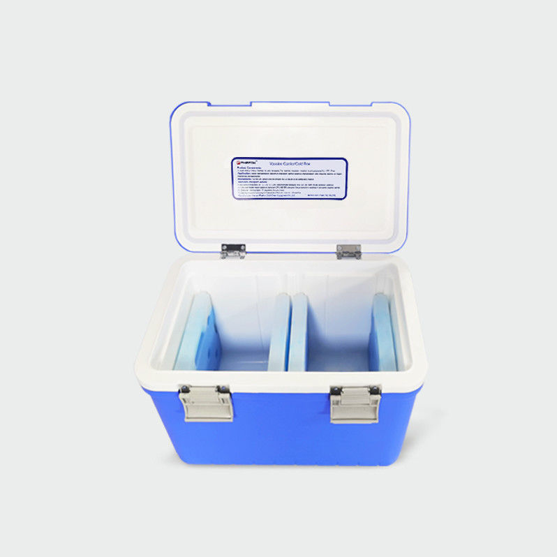 Blue Medical Cooler Box with Insulation Type PU Foam for Medical Supplies Storage
