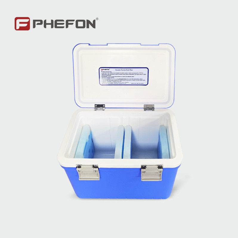 Medical Cooler Box, Portable Isothermal Cold Chain Transport Case with Temperature Recorder, Stable 2‑8°C Storage Carrier for Vaccines, Lab Specimens, Biological Samples and Reagents for Clinic, Field