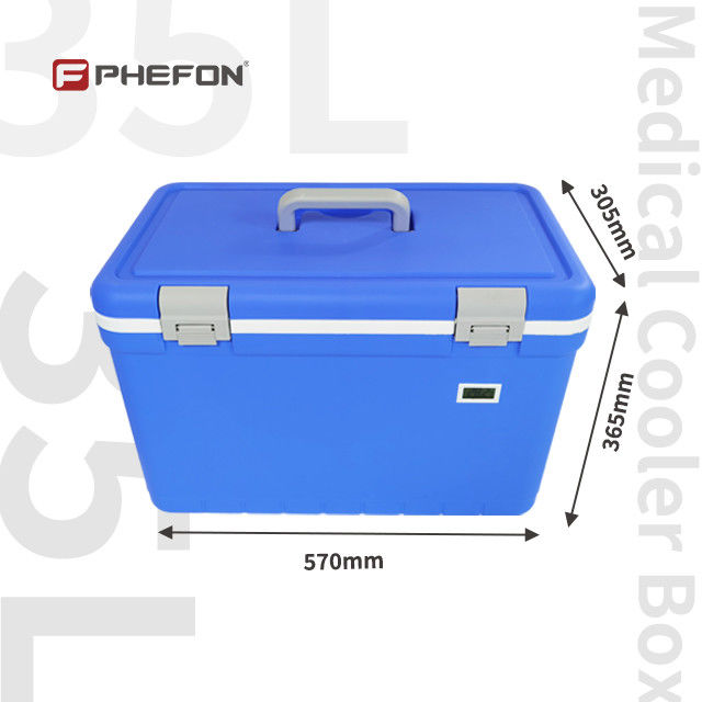 Portable Medical Cooler Box Model 35L Includes Ice Pack Supply One Set Ideal For Medical Cooling