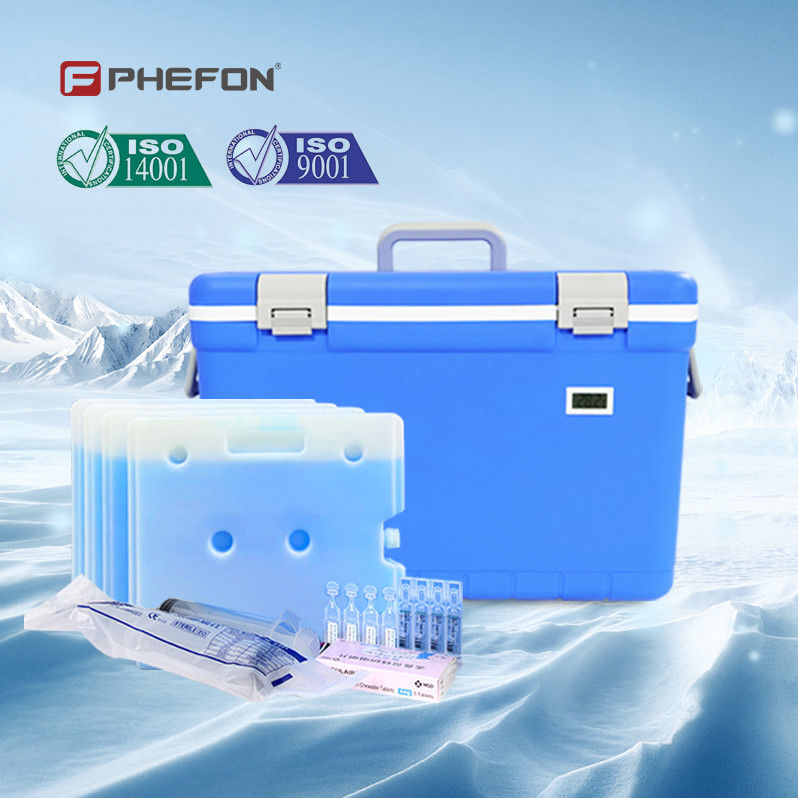 30L Medical Cooler Box made of PP Polypropylene with Temperature Range of 2-8°C