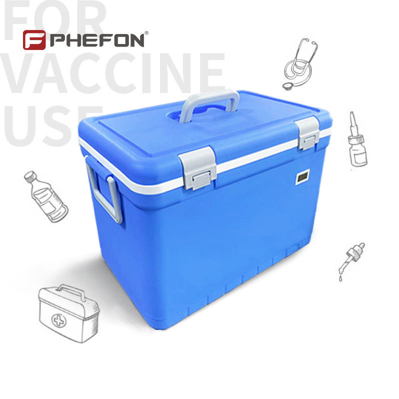 Temperature Display Ice Medication Cold Box Utilizing Polyurethane Foam Insulation Providing Long Lasting Cooling Effect