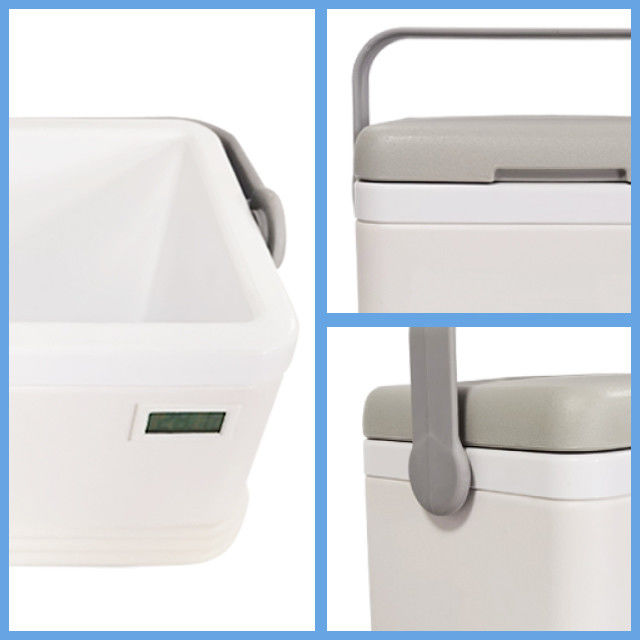 Hard Insulated Cooler Box Portable Ice Cooler with Handle, Long Ice Retention, Food Grade Leakproof Cooler for Camping, Picnic, Beach, Fishing, BBQ, Outdoor Travel & Drink