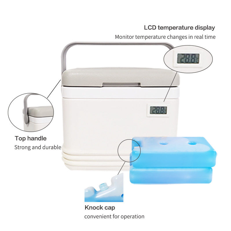 5Ltr Portable Medical Cooler Box White Cold Storage Box For Medicine