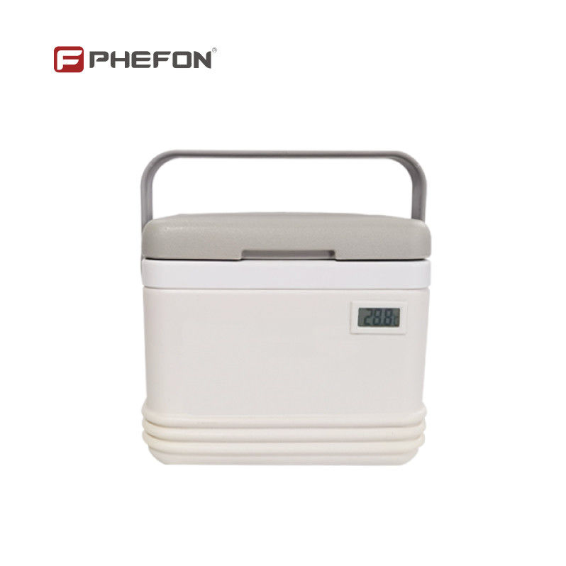 Lightweight Compact Insulated Cooler Box, Portable Injection Molded Ice Chest, Slim Small Cooler with Carry Handle, Great Ice Retention, Airtight Lid for Camping, Picnic, Beach, Hiking, Day Trip, Drin