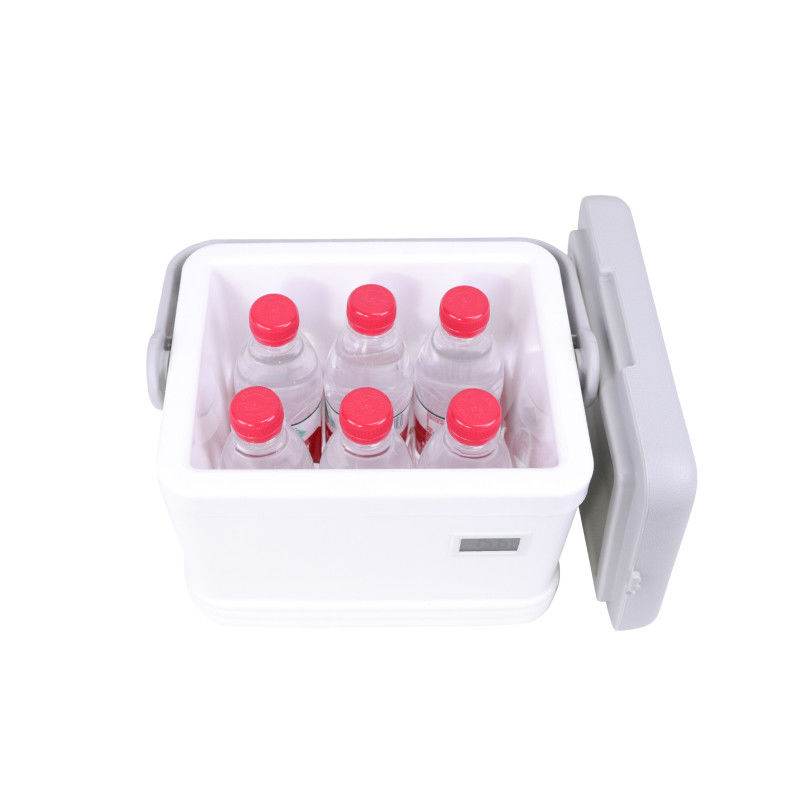 Compact Small Camping Cooler Box, Lightweight Injection Molded Insulated Ice Chest, Portable Cold Storage Cooler, Secure Sealing Lid, Easy to Carry for Outdoor Picnic, Beach, Fishing, Short Trip, Beve