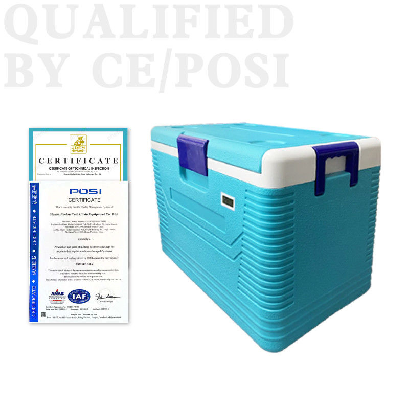 One Set Large Capacity Ice Cooler Box With Ice Packs 54Ltr Plastic Cool Box
