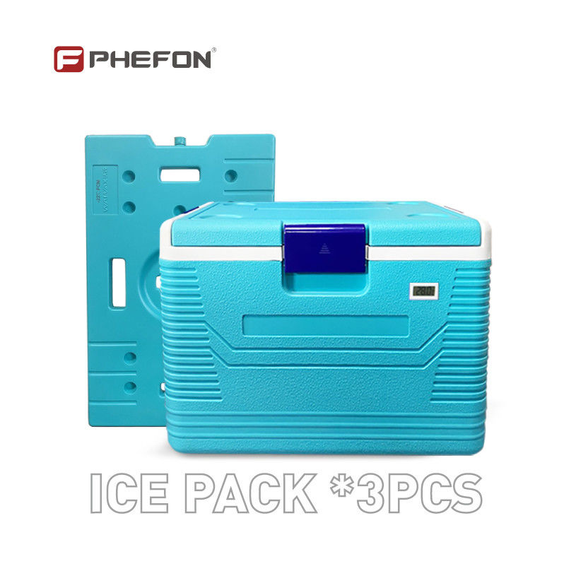 One Set Large Capacity Ice Cooler Box With Ice Packs 54Ltr Plastic Cool Box