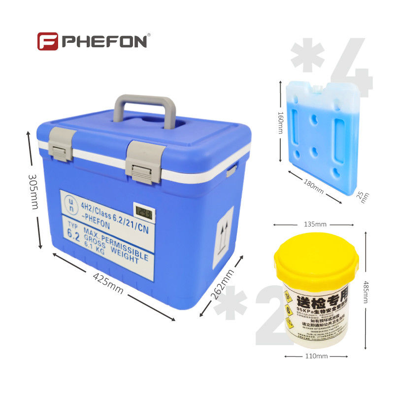 UN3373 Triple Packaging Container Meets IATA Standards for Transport of Infectious SubstancesVaccine/Medical/Specimen Transportation