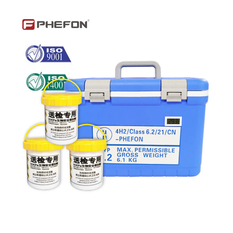 UN3373 Secondary Package Container 3PCS Included Transport Container For Biological Samples Featuring 18L Cooler Box Capacity