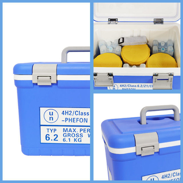 UN2814 UN3373 Medical Cooler Box For Safe Sample Transport Temperature Range 0°C To 10°C Sample Storage Solution PU Polyurethane Foam Insulation
