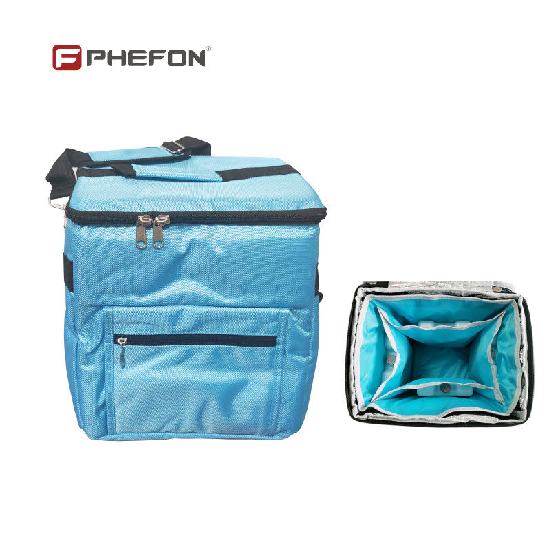 Insulation Medical Cold Storage Soft Cooler Bag With 15L / 33L Capacity And Adjustable Shoulder Strap Optional Temperature Display