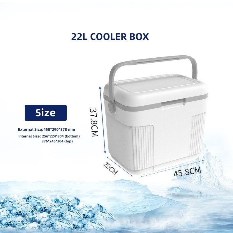 Camping Plastic OEM Ice Chest Cooler Box White Best Cool Box Easy To Carry