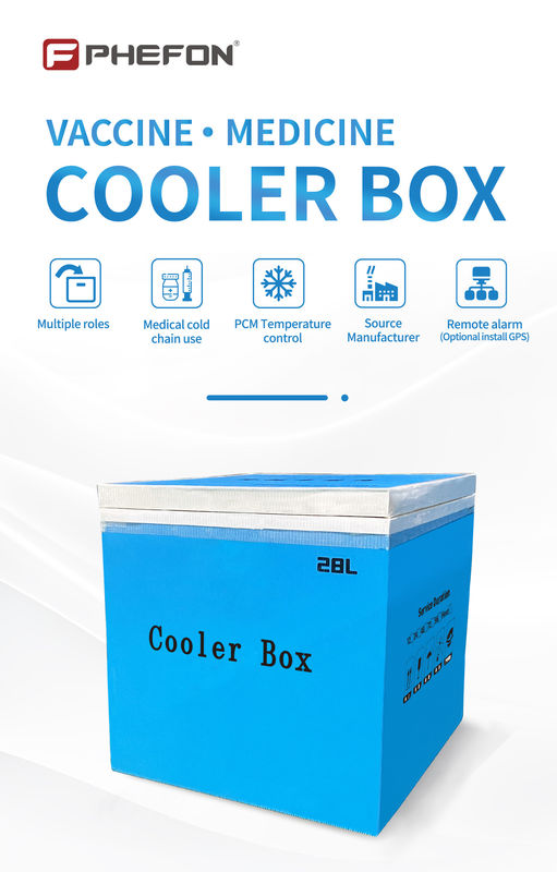 VPU Medical Cooler Box with 8L Capacity VPU Insulation 72H Cold Time Vacuum Insulated Panel Cold Box