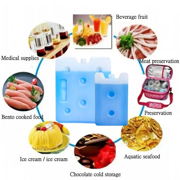 High Latent Certified PCM Ice Pack With Different Sizes And 2-8 Degree Phase Change For Pharmaceutical Cold Chain