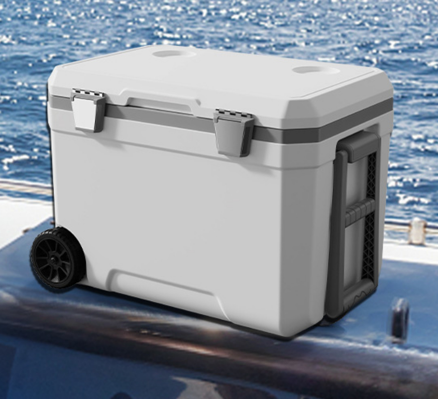 45L Camping Cooler Box with Reinforced Handle for Medical Fishing Car Use