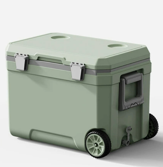 45L Camping Cooler Box with Reinforced Handle for Medical Fishing Car Use