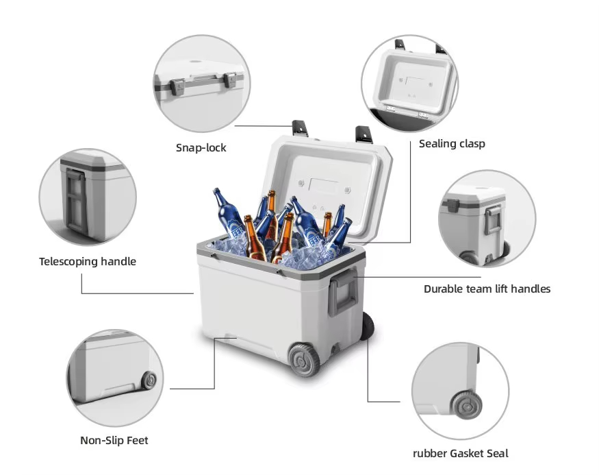 Phefon FS-45L Ice Cooler Box 57.8x37.9x41.2cm with 24-48H Cold Time