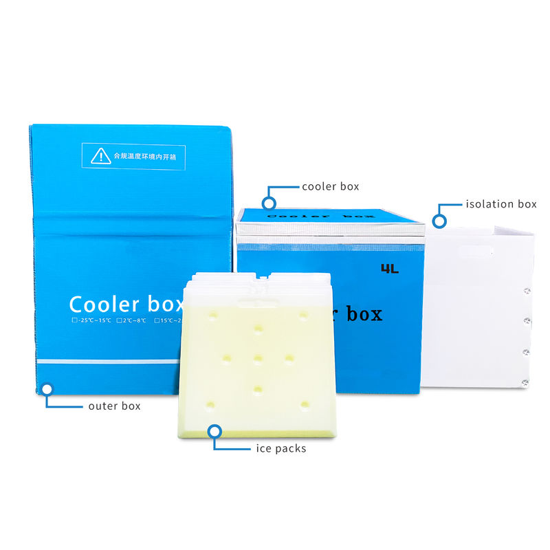 VIP Insulation Cold Box Vacuum Insulated Panel With ≥50mm Insulation Thickness Stainless Steel Liner And PCM Ice Packs Keep  -25 To -15°C And 2 To 8°C,