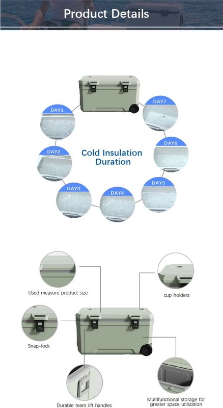 120L Capacity Hard Cooler With Buckle Locking Mechanism For Industrial Cooling Solutions And Energy Management