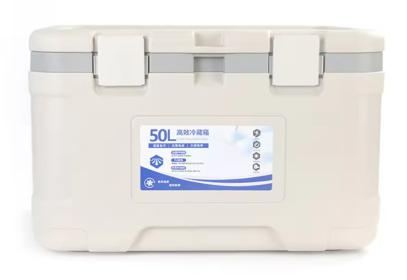 Long-lasting Cooling PU Ice Cooler Box Hot Selling Outdoor Portable Cooling 50L Box Beer Can Single Layer Fish Transport Cooler Box