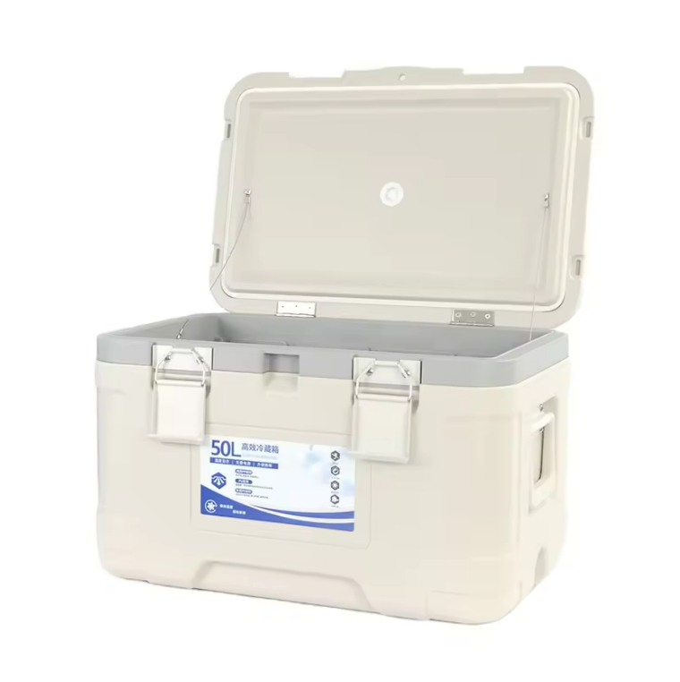 Lightweight and Portable Ice Cooler Box for Food Storage on Picnics Custom Logo Hiking Fishing Camping 50L Hard Cooler Beer Ice Cooler Box Hard Cooler Box