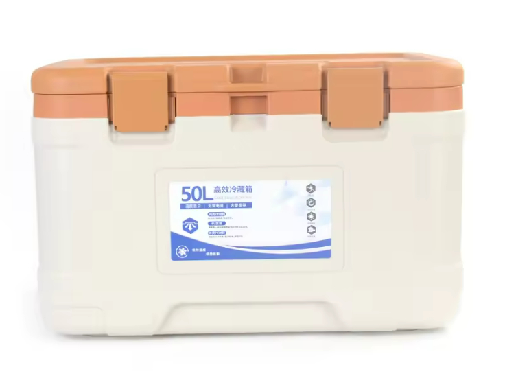 50L Plastic Ice Cooler Box With Wheels Waterproof and Thermal Insulated Hard Cooler for Outdoor Activities