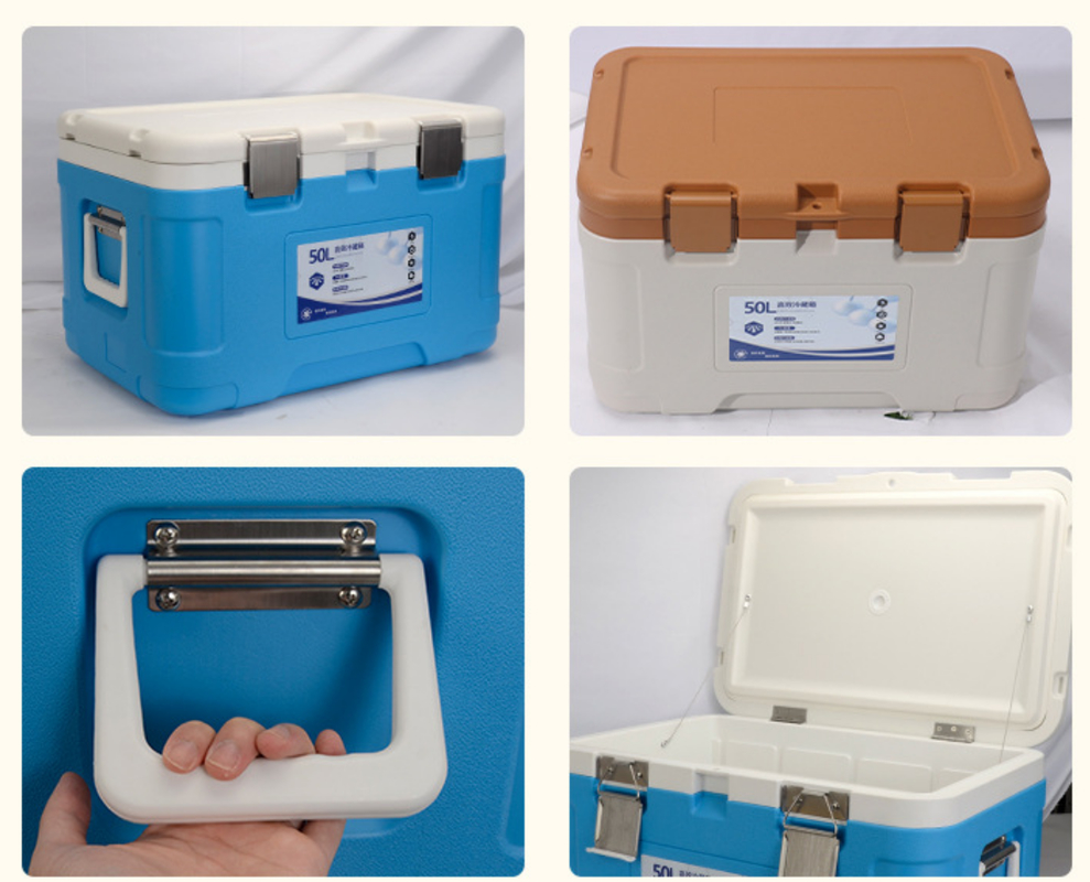 50L Capacity Ice Cooler Box with Temperature Display and 1 Year Warranty for Outdoor Camping