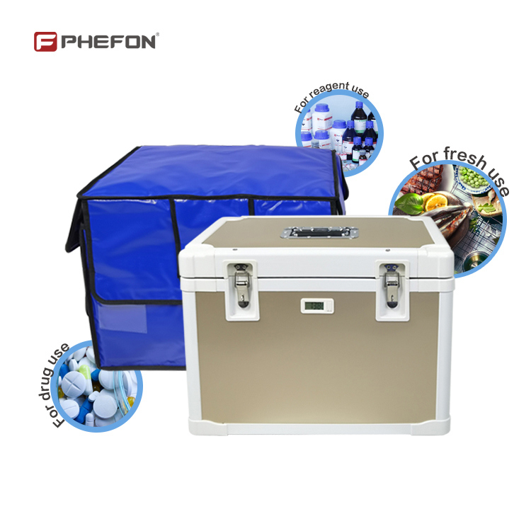 Customize Insulated Ice Cooler Boxes 30Liters Medical Vaccine Cooler VPU Box for 48hrs Transportation