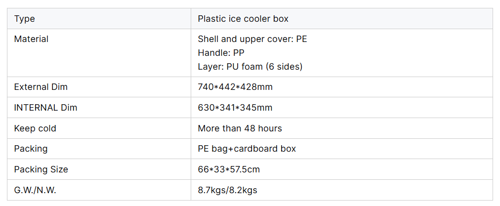 ISO CE Sertifikalı Tekerlekli Sert Soğutucu, Tıbbi ve Dış Mekan Kullanımı İçin 70 Litre Kapasiteli