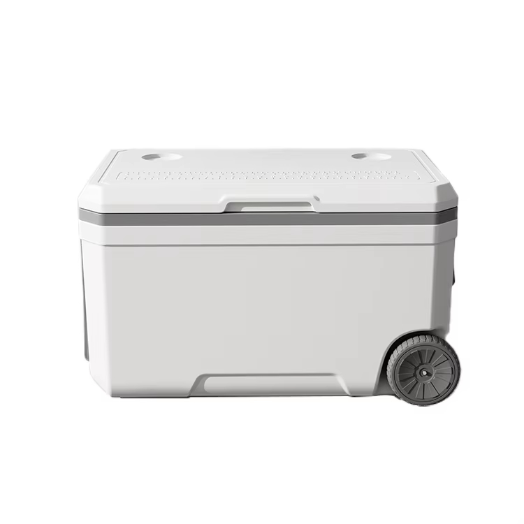 Source Manufacturer 70 Liters Hard Ice Cooler Box With Wheels Long Retention Support Customize
