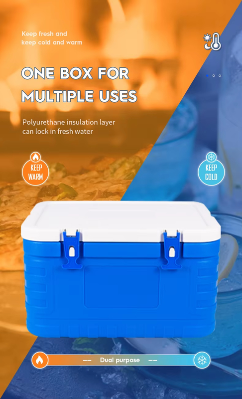 FS-85L Model Ice Cooler Box with Carton Packing and Supply One Set Ice Pack for Outdoor Camping