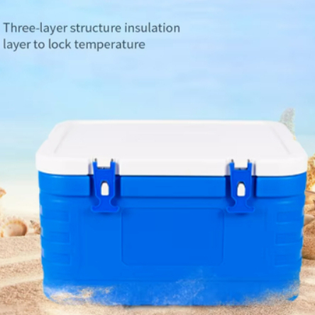 FS-85L Portable Insulated Ice Cooler Box with Temperature Display for Outdoor Camping and Picnic