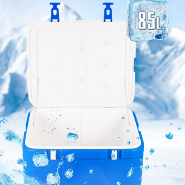 FS-85L Portable Insulated Ice Cooler Box with Temperature Display for Outdoor Camping and Picnic