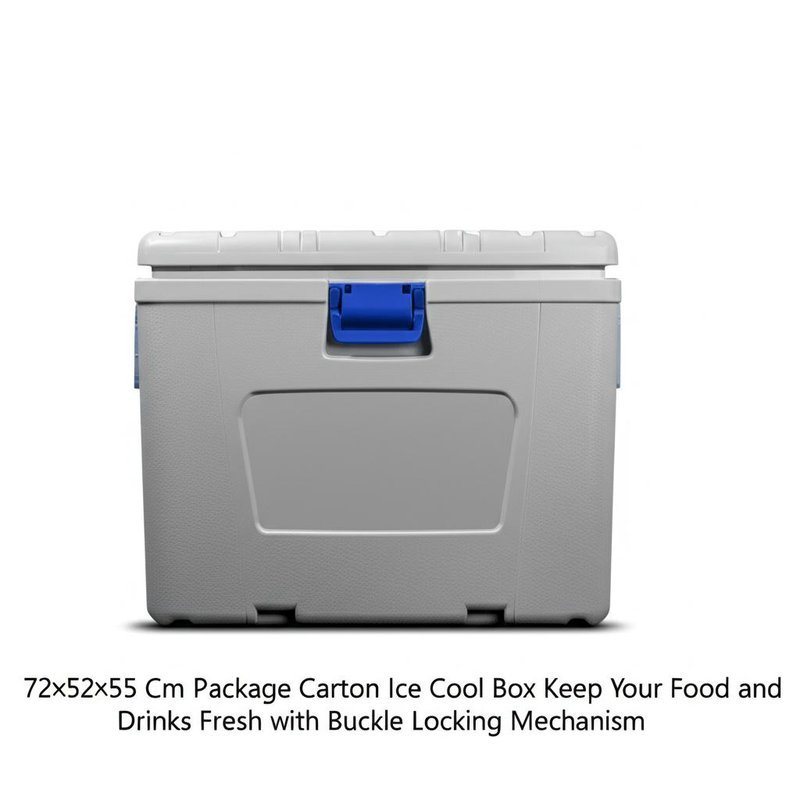 72x52x55 Cm Package Carton Ice Cool Box Keep Your Food and Drinks Fresh with Buckle Locking Mechanism