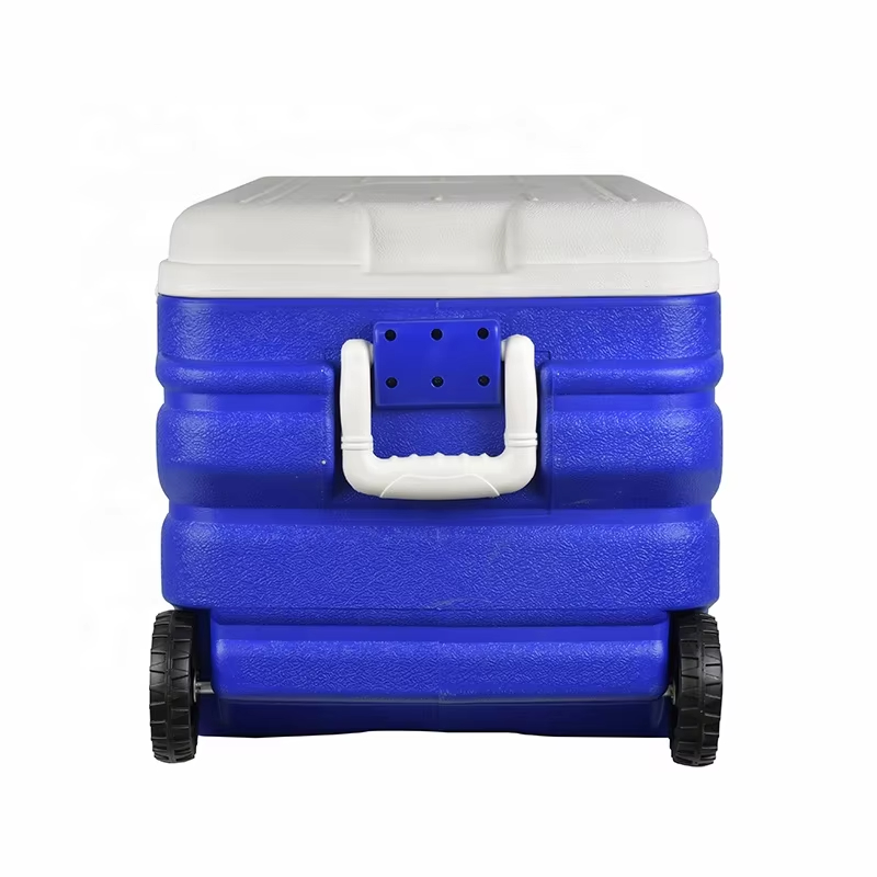 Phefon 90L Outdoor Ice Cooler Box Large Injection Coolers With Wheels Cold Chain Box  For Temperature-Sensitive Products