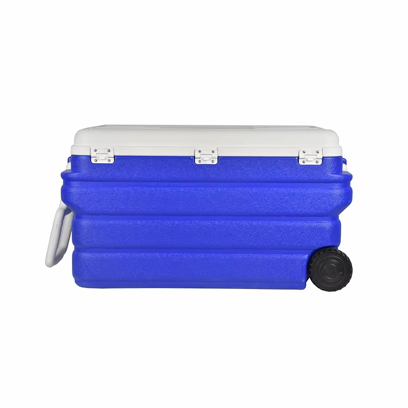 Phefon 90L Outdoor Ice Cooler Box Large Injection Coolers With Wheels Cold Chain Box  For Temperature-Sensitive Products