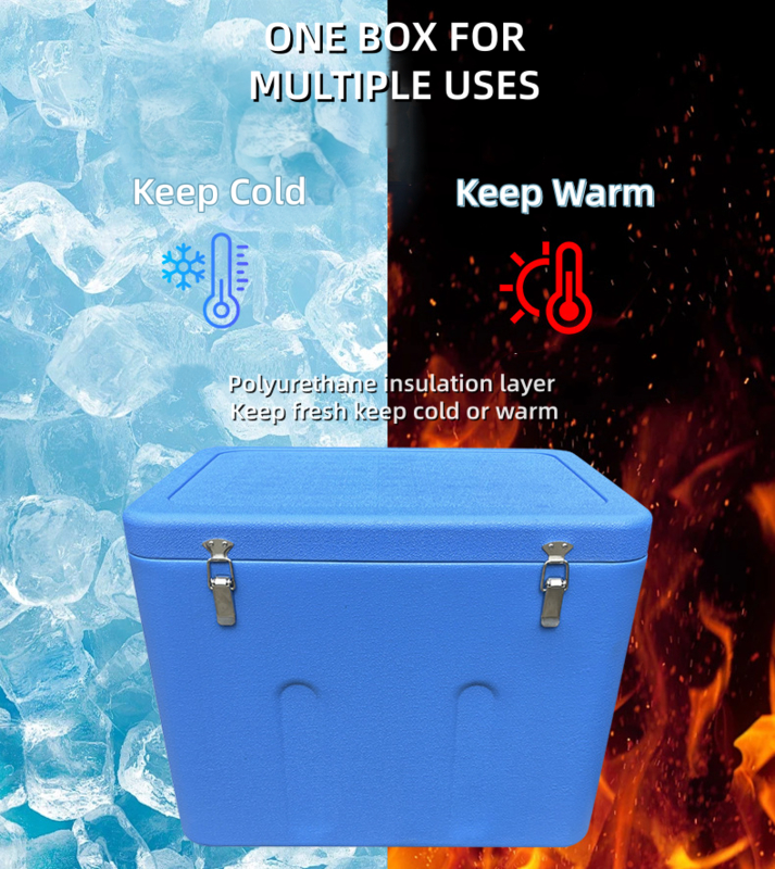 100L Multi-functional Ice Insulated Cooler Box With Handle For Cold Chain Storage