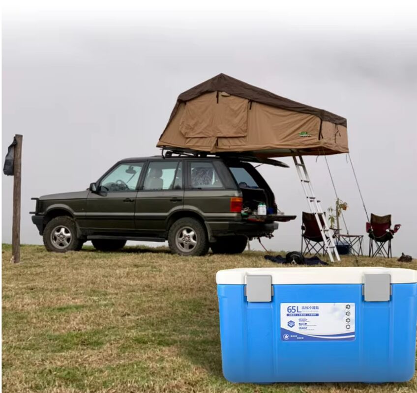 ISO Standard Ice Cooler Box with 36 to 48 Hours Cold Storage and 65L Volume for Camping and Picnics