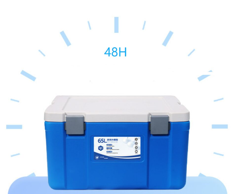 65L Capacity Portable Cooler Box with 7.9Kg Gross Weight and 655*495*3655mm External Dimensions
