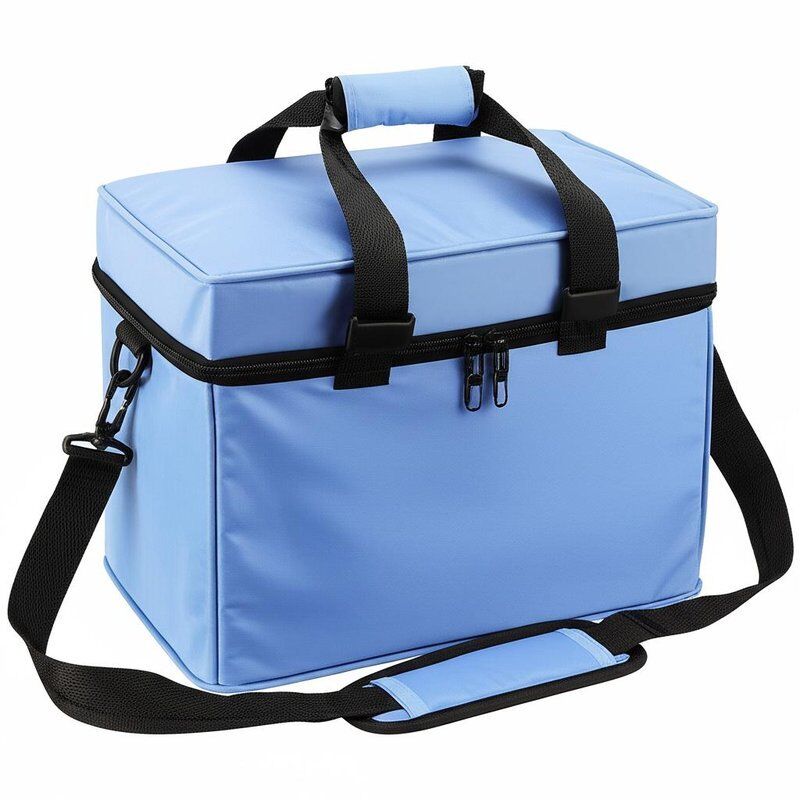 33L Capacity Soft Cooler with Temperature Display and Double Zipper Closure for Medical Cold Storage