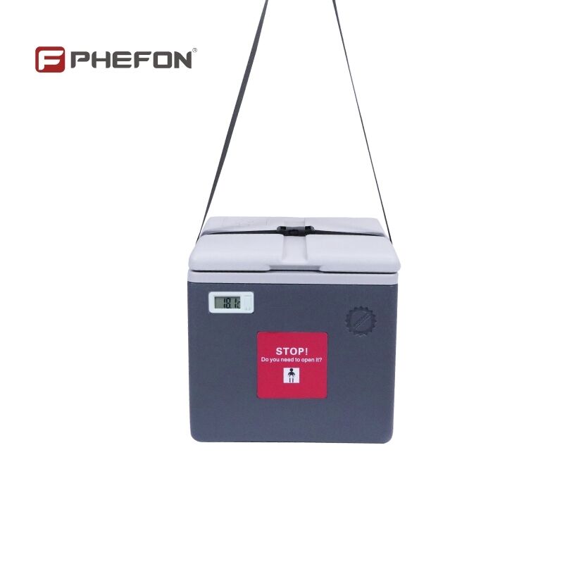 1.5L Portable Vaccine Carrier Medical Cooler Box Includes Ice Packs For Cold Chain Logistics Optional Temperature Display