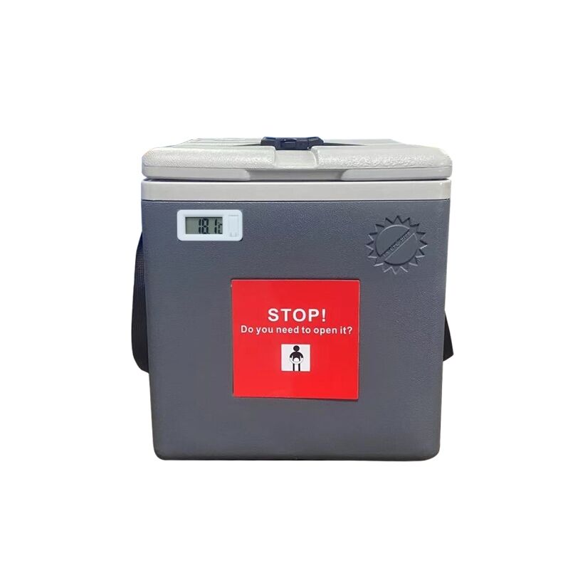 1.5L Portable Vaccine Carrier Medical Cooler Box Includes Ice Packs For Cold Chain Logistics Optional Temperature Display
